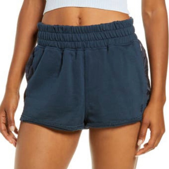 Free People Pants - Free People Movement HalfwayThere shorts navy blue medium